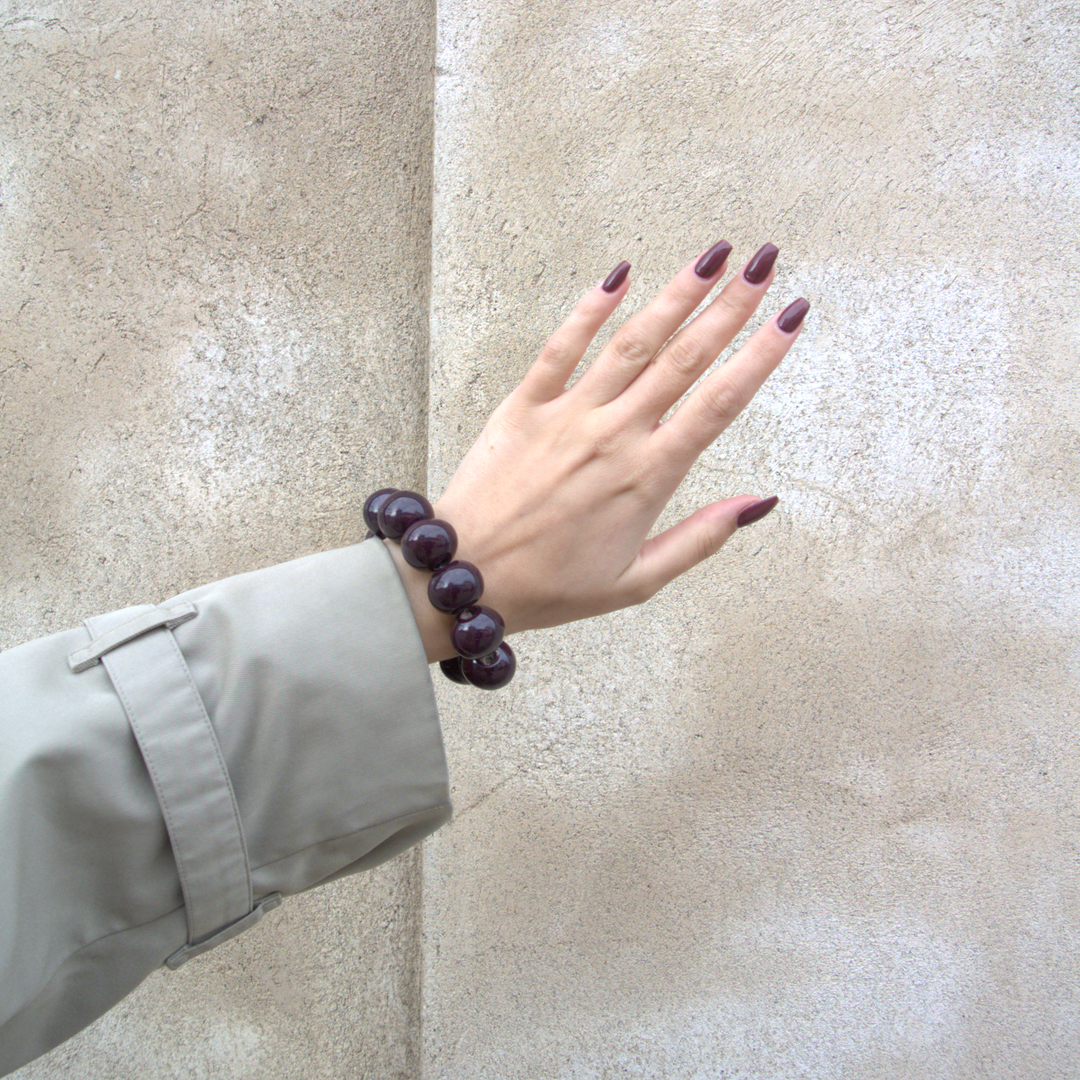 Armbånd, chunky keramik, elastik, 16-17cm, flere varianter BOC