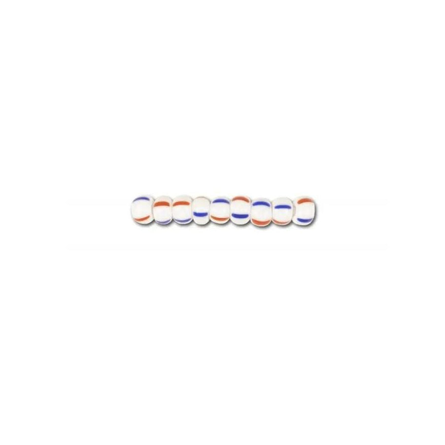 Find Striped glass beads, preciosa, white/blue/red striped among our large selection of Preciosa Seed Beads at Beadhouse of Copenhagen today. Remember free shipping over DKK 400