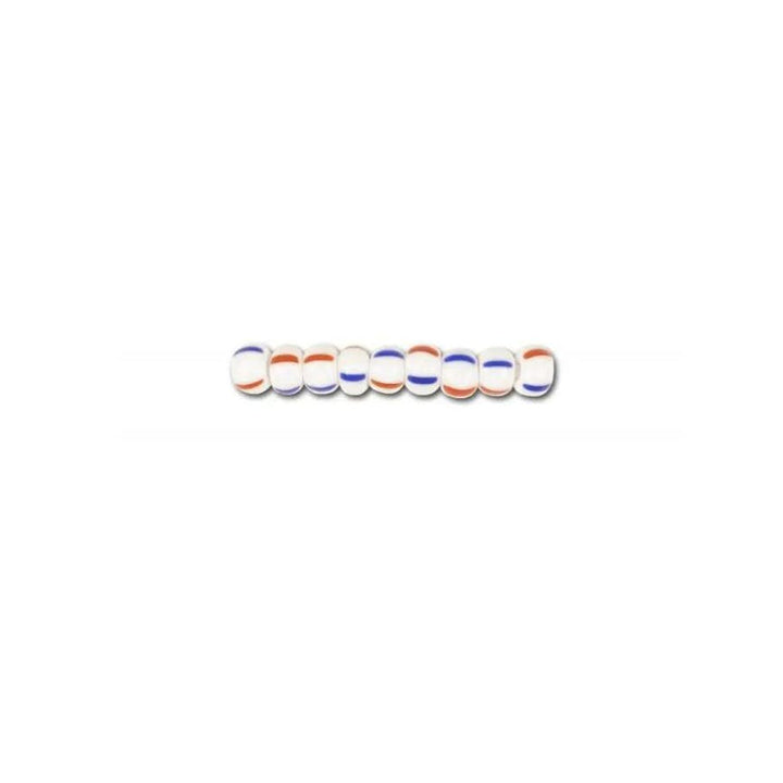 Find Striped glass beads, preciosa, white/blue/red striped among our large selection of Preciosa Seed Beads at Beadhouse of Copenhagen today. Remember free shipping over DKK 400