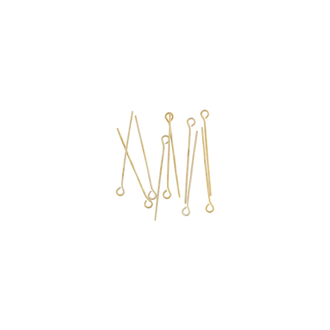 Perlestav, øje i forgyldt messing. 22x0,6, storkøb BOC