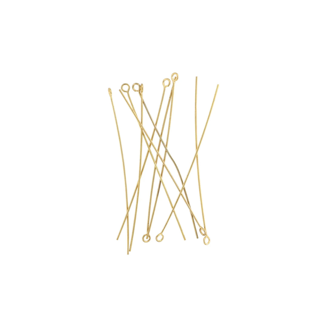 Perlestav, øje i forgyldt messing. 47x0,6 mm, storkøb BOC