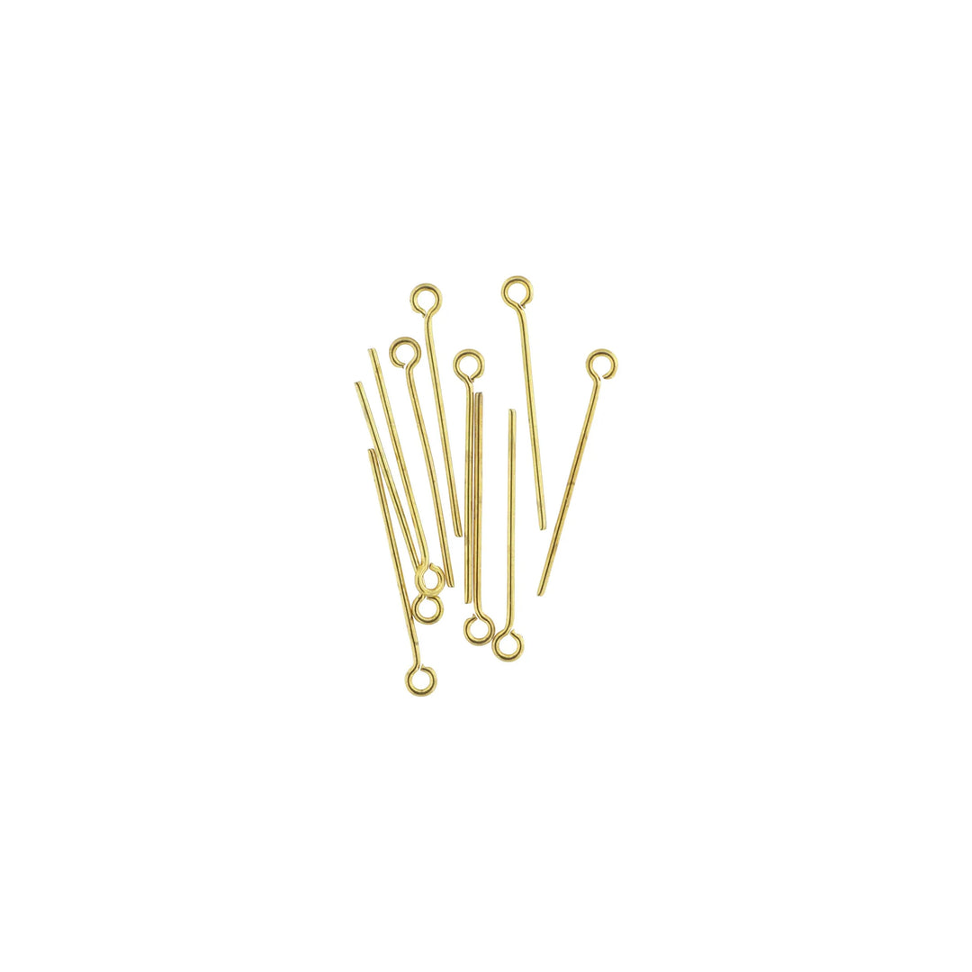 Perlestav, øje i forgyldt messing. 30x1,0 mm, storkøb BOC