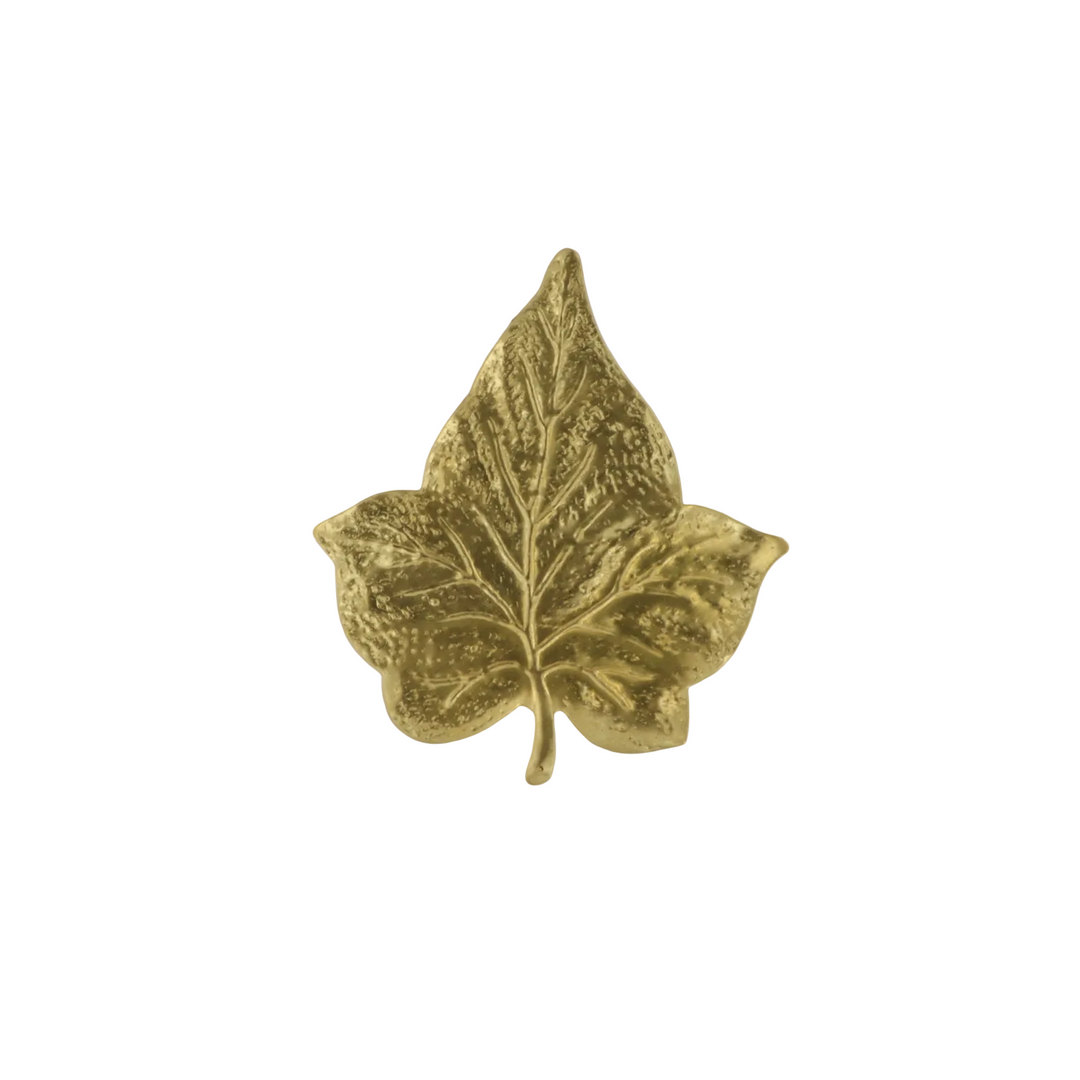 Vedhæng, filigran, blad, forgyldt messing, 78x70mm 