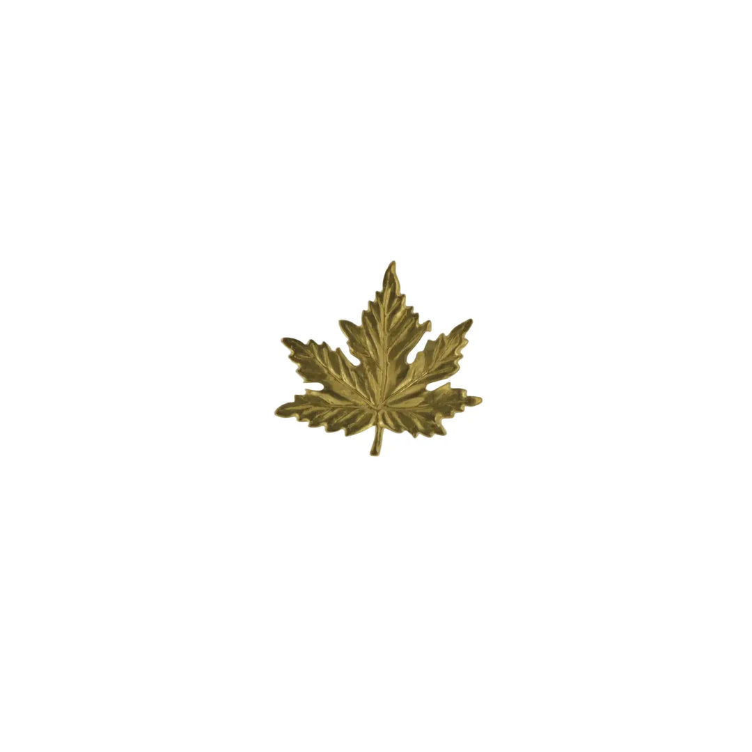 Pendant, filigree, leaf, gilded brass, 42x44mm 
