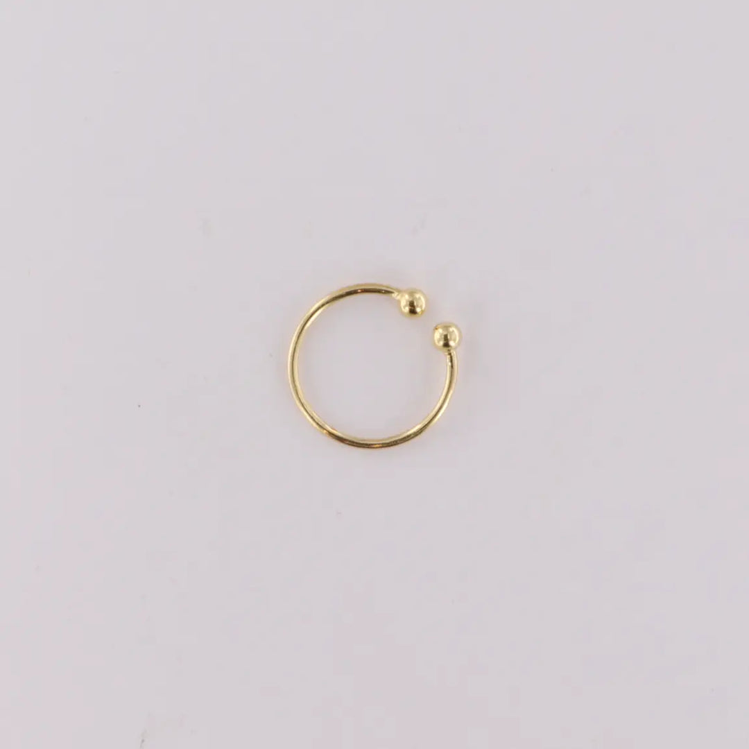 Øreringe, earcuff, forgyldt sølv, 3x16 mm Silveks