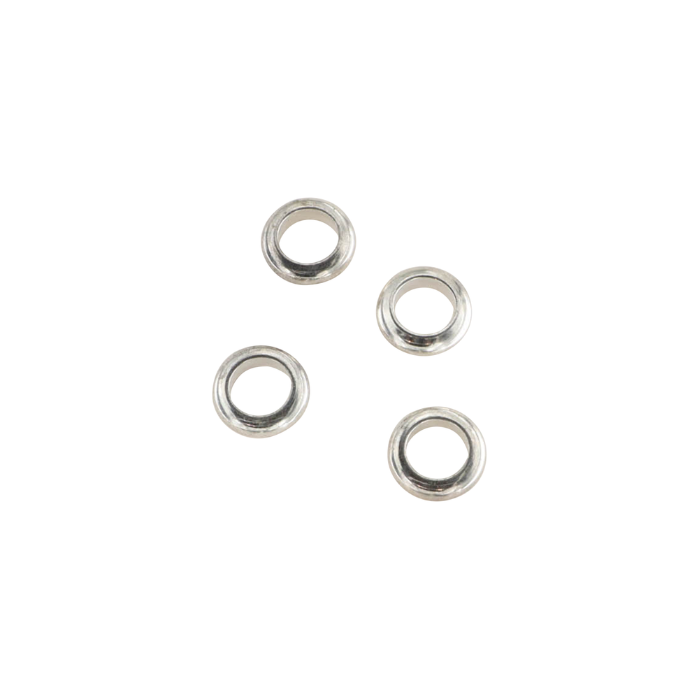 Øskner, runde lukkede, messing forsølvet, 13 x 3,5mm, 4stk Beadhouse of Copenhagen