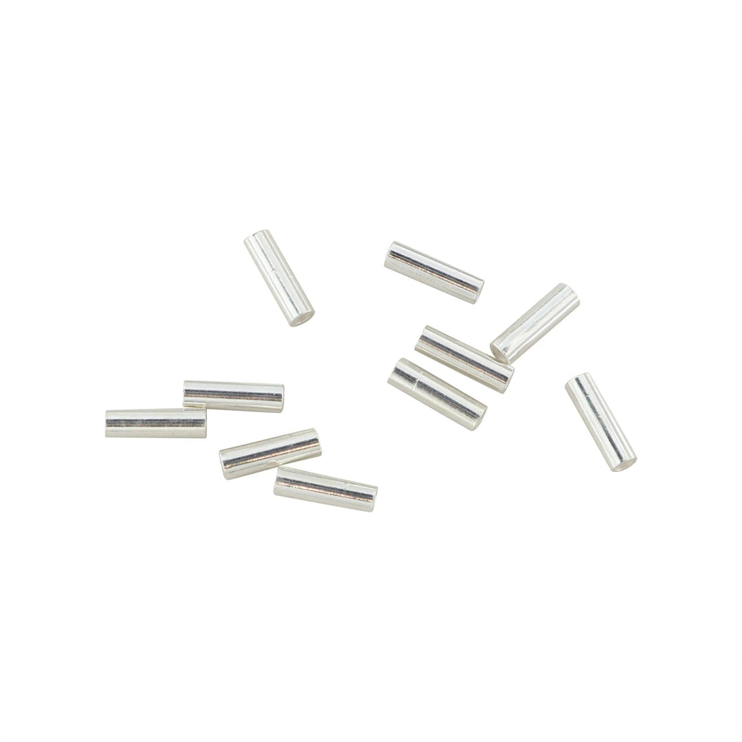 Metalperler, rør, forsølvet messing, 10x3 mm. storkøb BOC