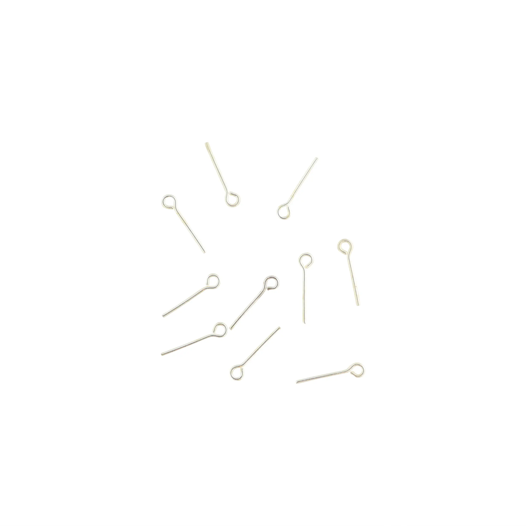 Stift, anboret i forsølvet messing. 12x0,8mm. storkøb BOC