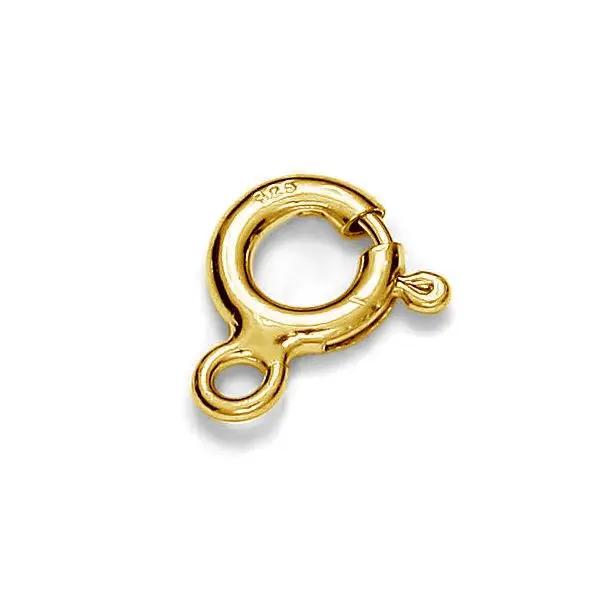 Spring clasp, gold-plated sterling silver 5.9 mm. Silvex