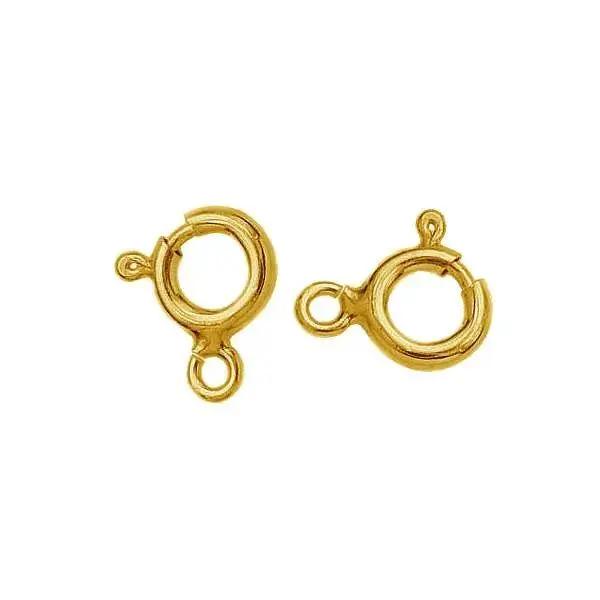 Fjederlås, forgyldt sterlingsølv 5,9 mm. storkøb Silveks