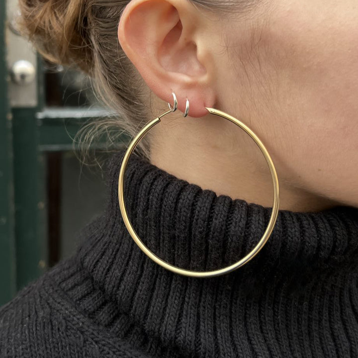 Find Øreringe, hoops, forgyldt sterlingsølv, 80 x 3 mm hos Beadhouse of Copenhagen i dag, med en altid hurtig levering!