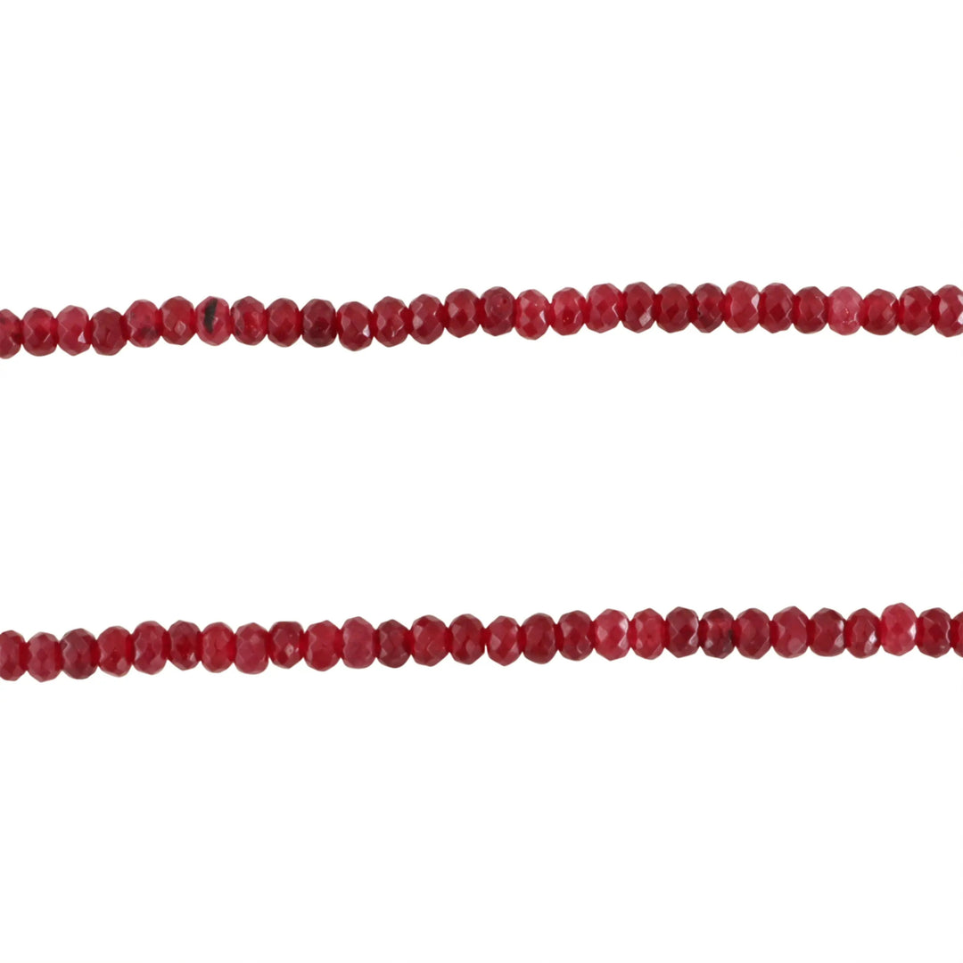 Smykkestensperler, string, granat rondel, 35 cm, ca 87stk JCentre