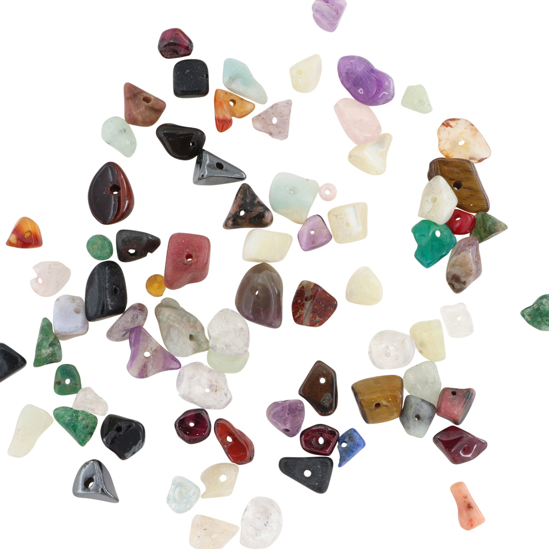 Find Smykkestensperler, blandede smykkestens chips, 20g hos Beadhouse of Copenhagen i dag, med en altid hurtig levering!