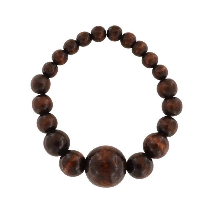 Halskæde, træperler, gradueret, 40cm 