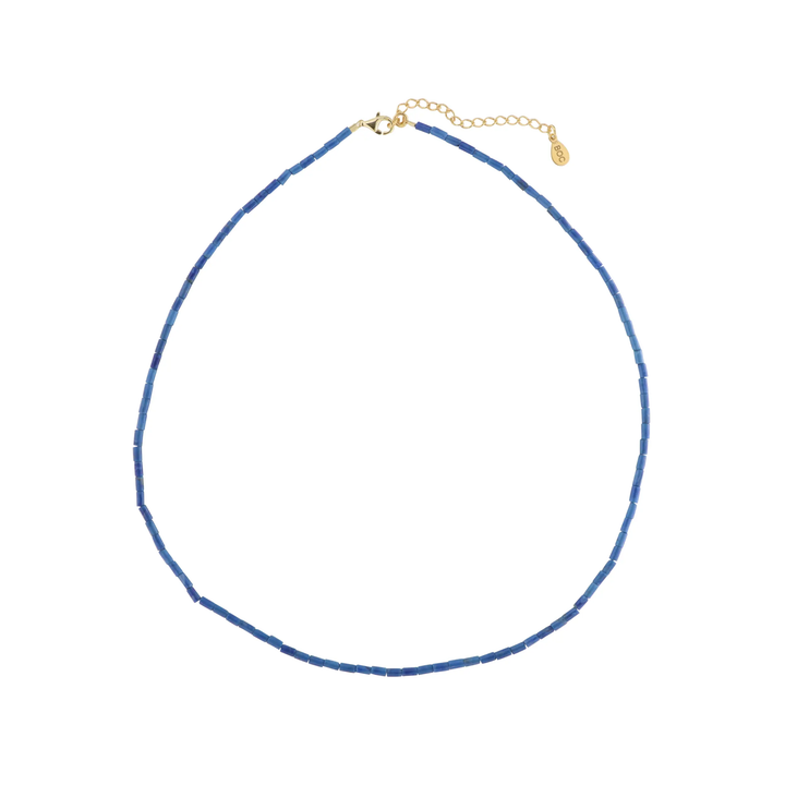 Halskæde, smykkesten rør, forgyldt sterlingsølv og sterlingsølv Beadhouse of Copenhagen