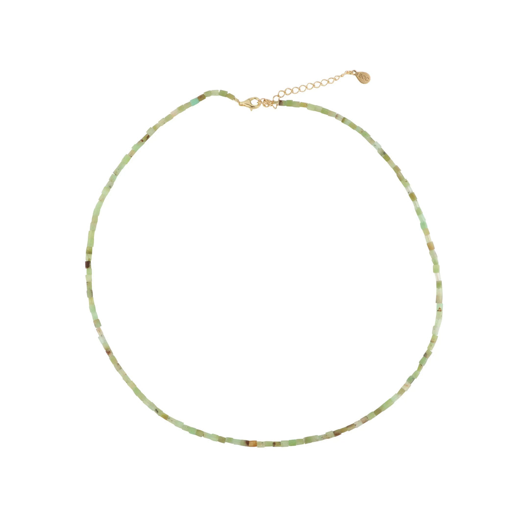 Halskæde, smykkesten rør, forgyldt sterlingsølv og sterlingsølv Beadhouse of Copenhagen