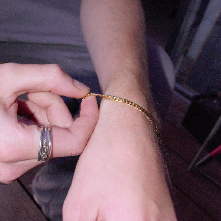 Find Armbånd, panser facet kæde, forgyldt sterlingsølv, 16-19 cm/3,6 mm hos Beadhouse of Copenhagen i dag, med en altid hurtig levering!