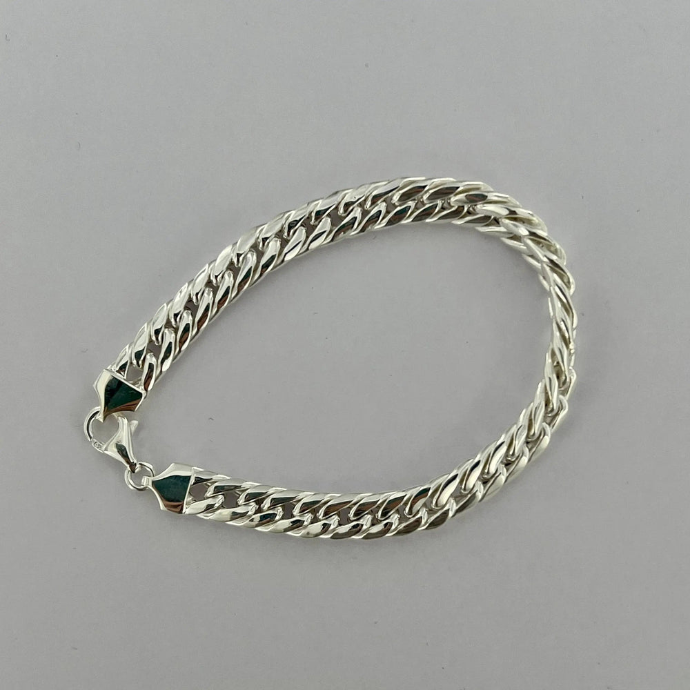Armbånd, ekstra chunky tæt cuban, sterlingsølv, 17-21 cm/8 mms OK Silver
