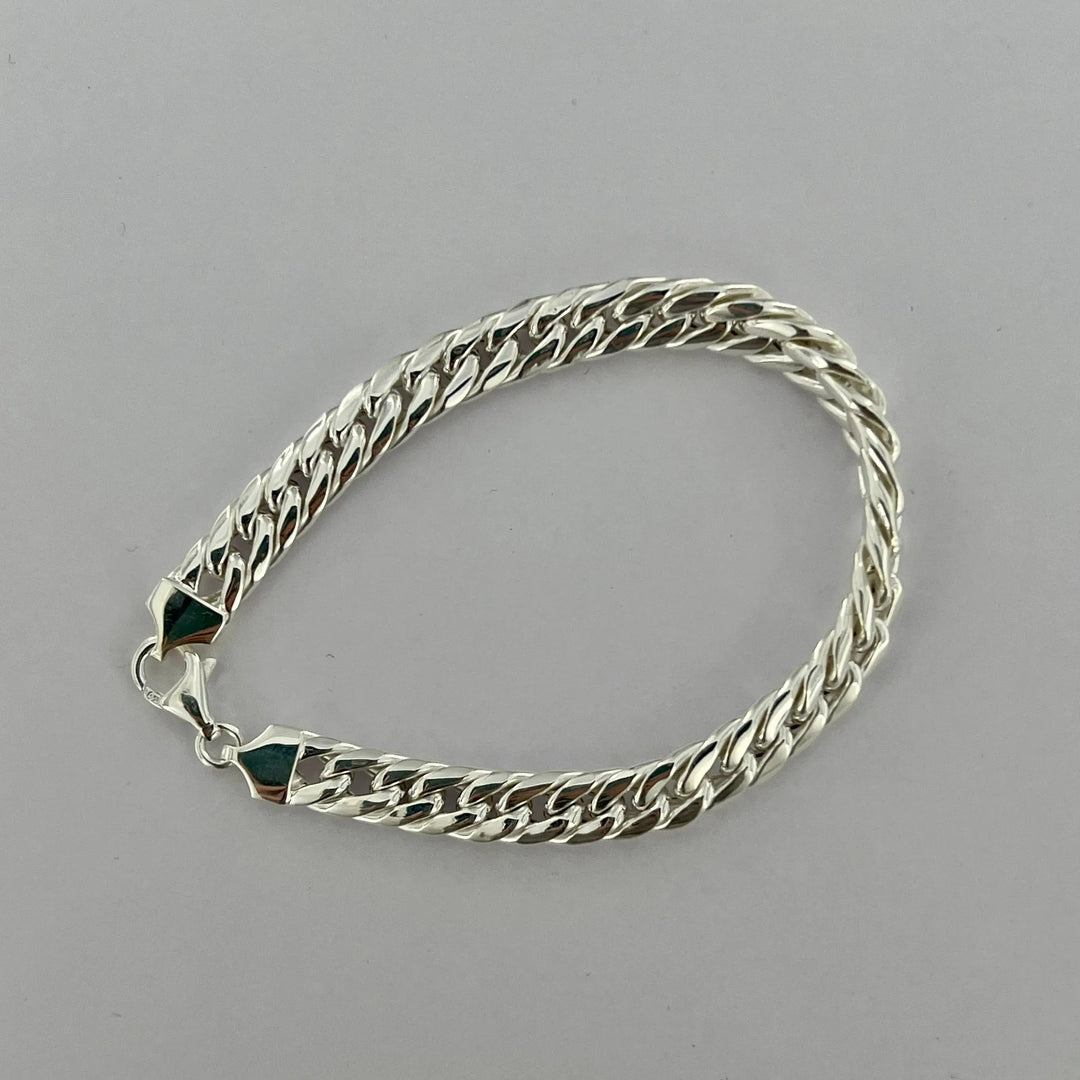 Armbånd, ekstra chunky tæt cuban, sterlingsølv, 17-21 cm/8 mms OK Silver