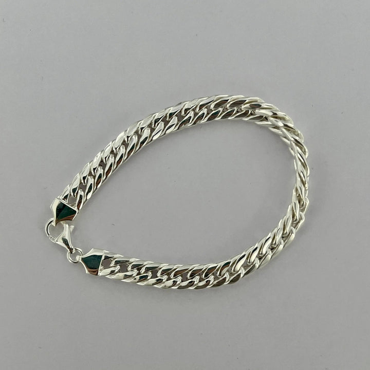 Armbånd, ekstra chunky tæt cuban, sterlingsølv, 17-21 cm/8 mms OK Silver