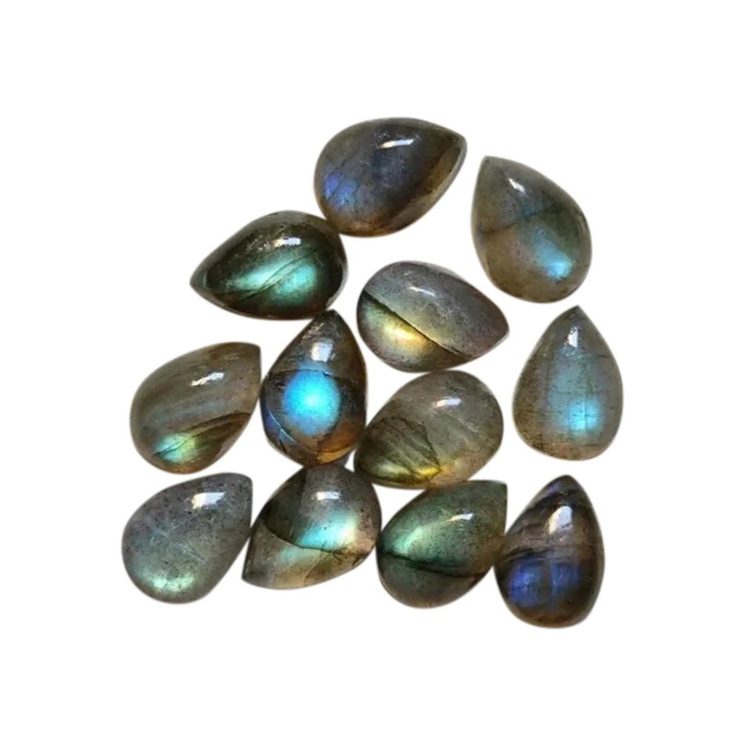 Cabochon, labradorite, drop, 10x15mm, 1-10pcs 