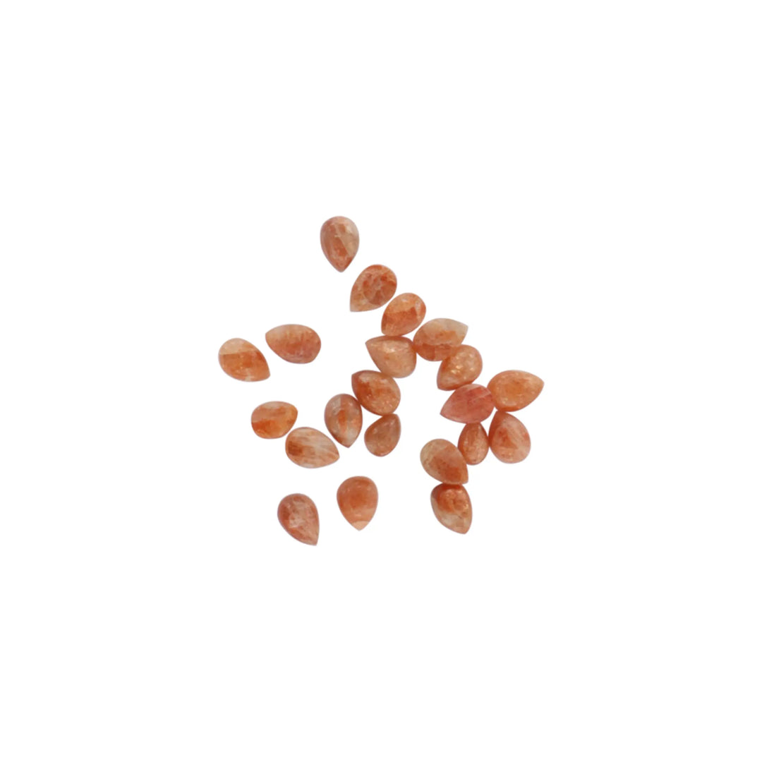 Cabochon, sunstone, drop shape, 1-10 pcs 