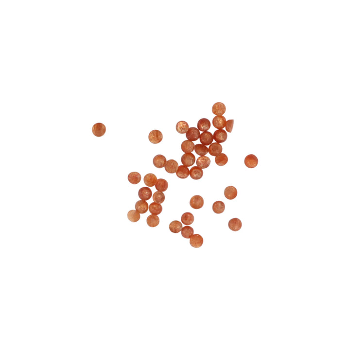 Cabochon, sunstone, round, 1-10 pcs, several variants 