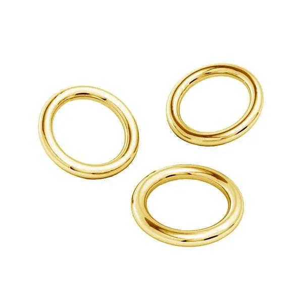 Jump rings, soldered, gold-plated sterling silver 5 x 0.7mm Silvex