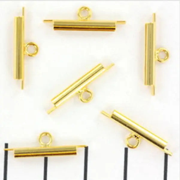 Miyuki afslutning endestykker for delica's - forgyldt 15 mm Krea