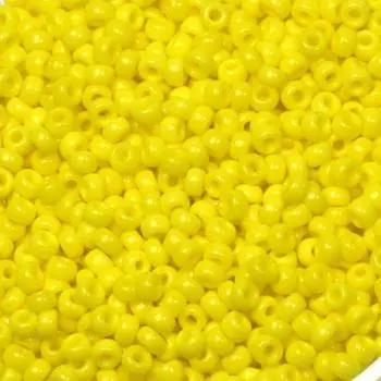 Gule glasperler, miyuki rocailles seed beads, opaque yellow Krea