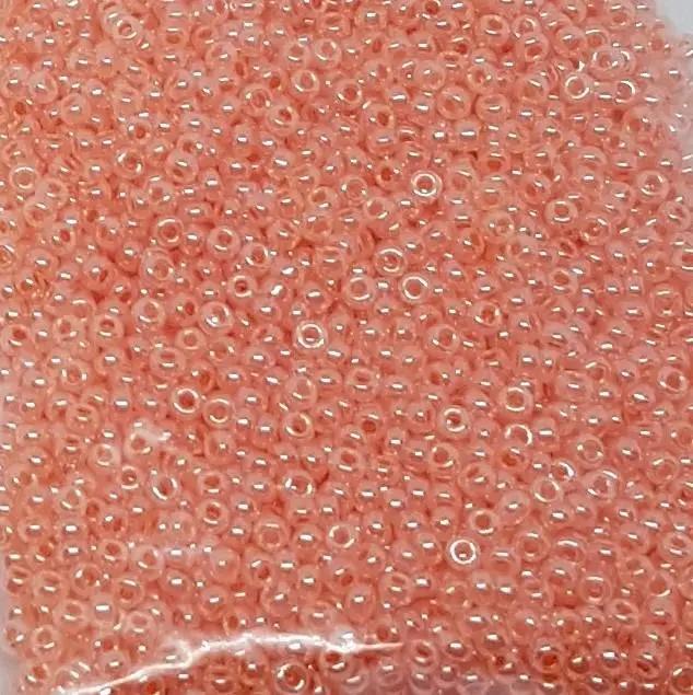 Lyserøde glasperler, miyuki rocailles seed beads, ceylon salmon Krea