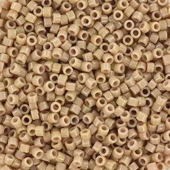 Brune glasperler, miyuki delica beads, duracoat opaque dyed beige Krea