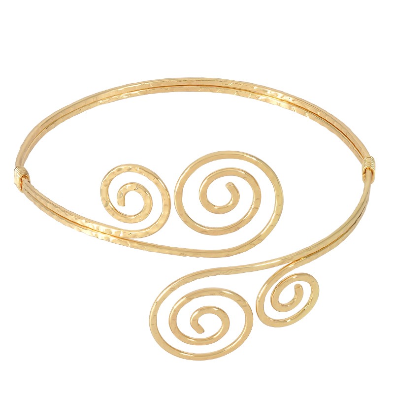 Find Armbånd, åben spiral armring, forgyldt rustfri stål, 75-90 mm hos Beadhouse of Copenhagen i dag, med en altid hurtig levering!