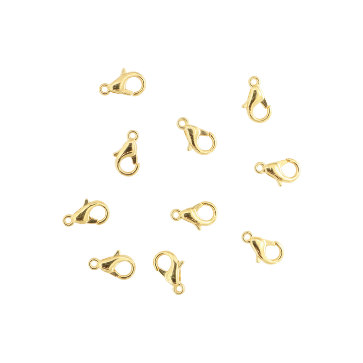 Carabiner lock in gilded zamak - 5x10 mm Greece