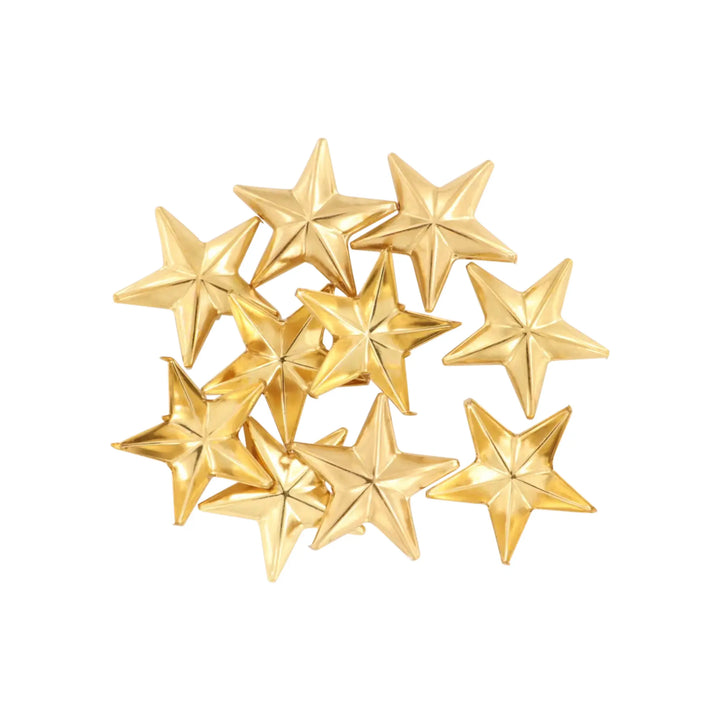 Rivets, stars, silver-plated and gold-plated, 10-100 pieces, several variants 