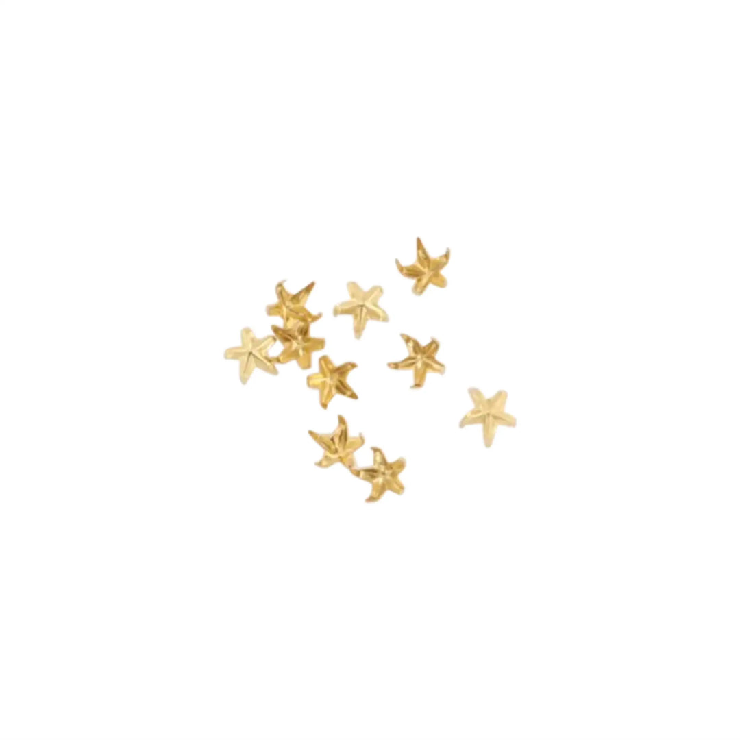 Rivets, stars, silver-plated and gold-plated, 10-100 pieces, several variants 