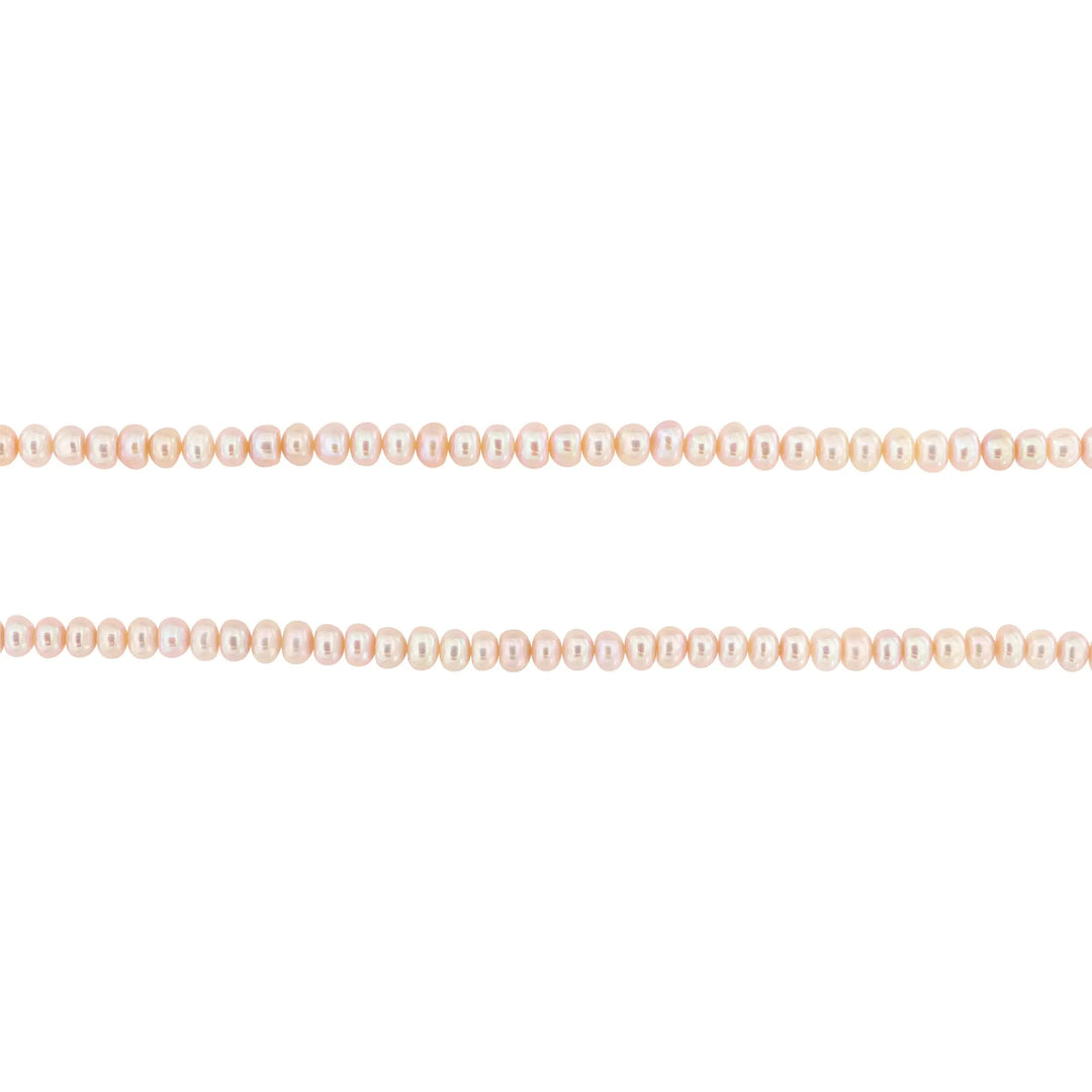 Ferskvandsperler, string, sart rosa potato, 36 cm/4,5x5 mm BOC