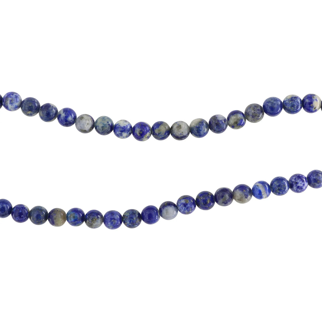 Smykkestensperler, string, lapis lazuli rund, 39 cm/8 mm, storkøb BOC