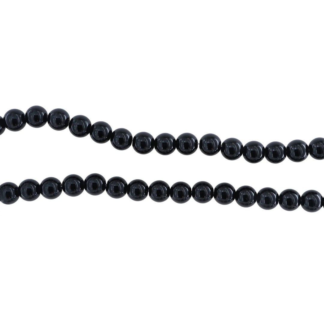 Smykkestensperler, string, onyx rund, 38 cm/10 mm, storkøb BOC