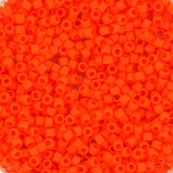 Orange glasperler, miyuki delica's 11/0 opaque matte orange 752 Krea