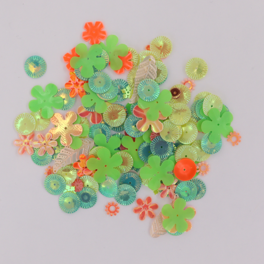 Palietter, blandede pailletter, 10-40g, flere varianter Beadhouse of Copenhagen