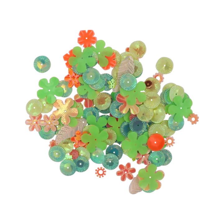 Sequins, mixed sequins, 10-40g, several varieties 