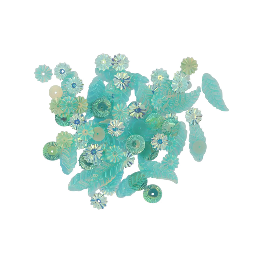 Sequins, mixed sequins, 10-40g, several varieties 