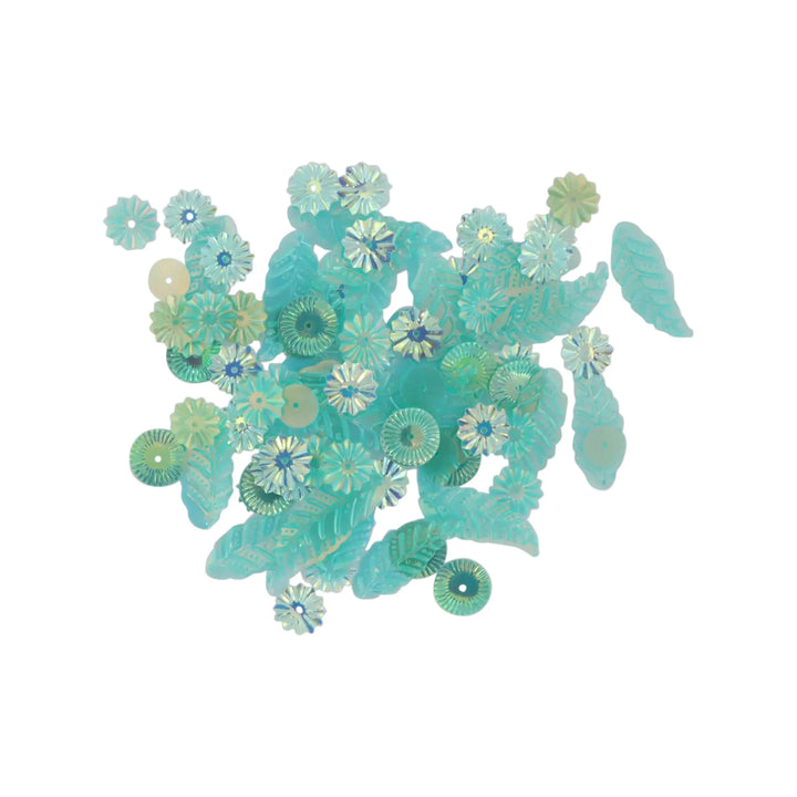 Sequins, mixed sequins, 10-40g, several varieties 