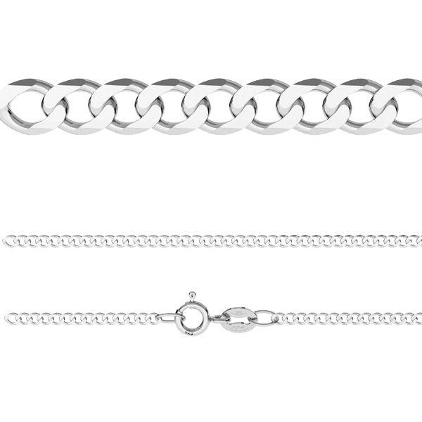 Find Halskæde, panser facet, sterlingsølv, 40-55 cm/2 mm hos Beadhouse of Copenhagen i dag, med en altid hurtig levering!