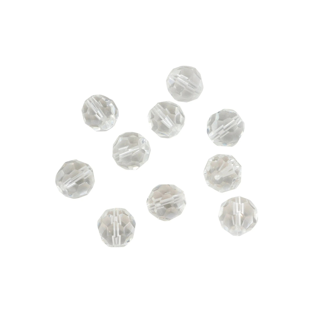 Krystalperler, preciosa beads, rund facetteret, glas, 11 mm - flere farver Preciosa