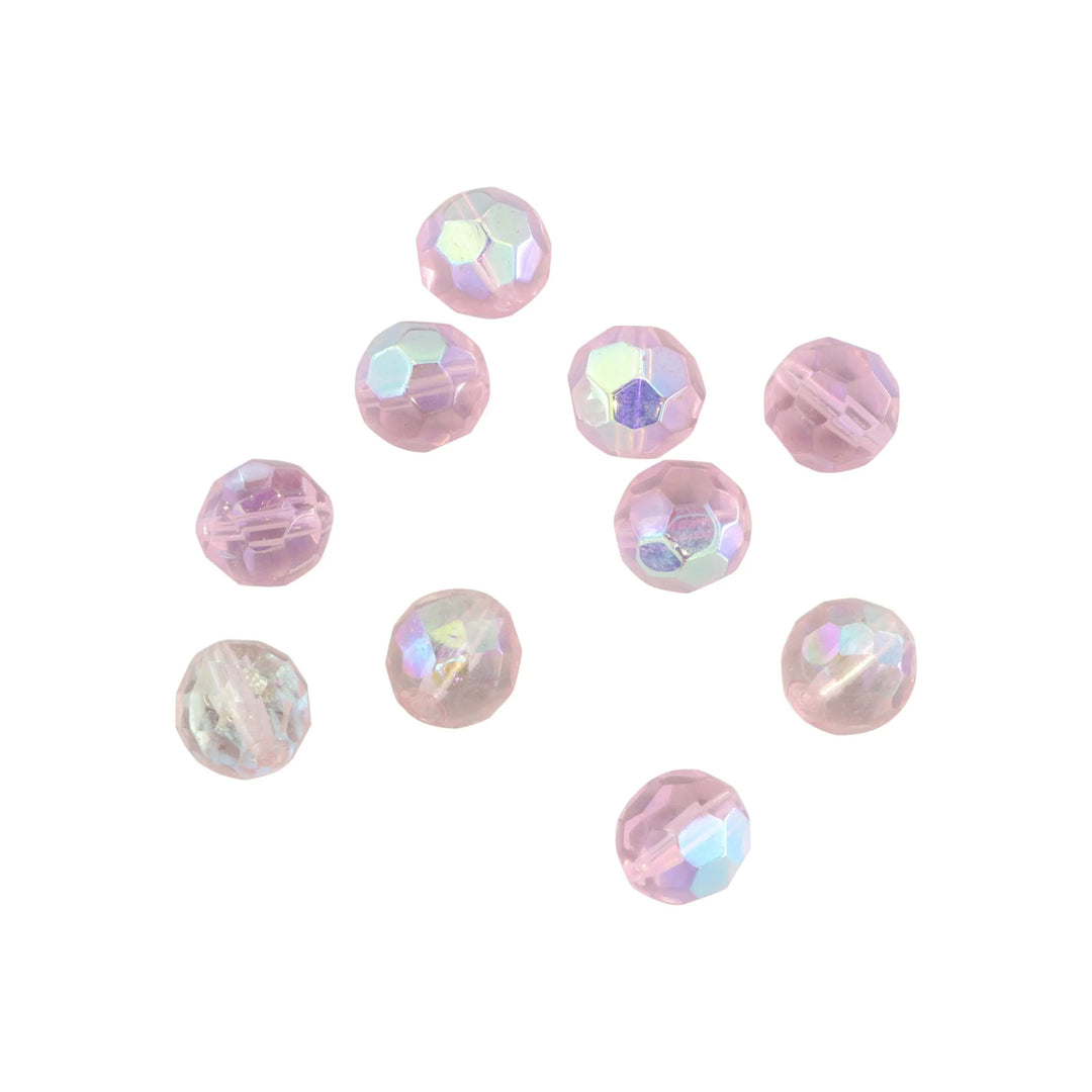 Krystalperler, preciosa beads, rund facetteret, glas, 12 mm - flere farver Preciosa