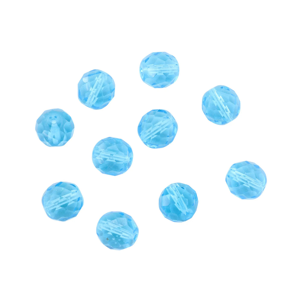 Krystalperler, preciosa beads, rund facetteret, glas, 12 mm - flere farver Preciosa