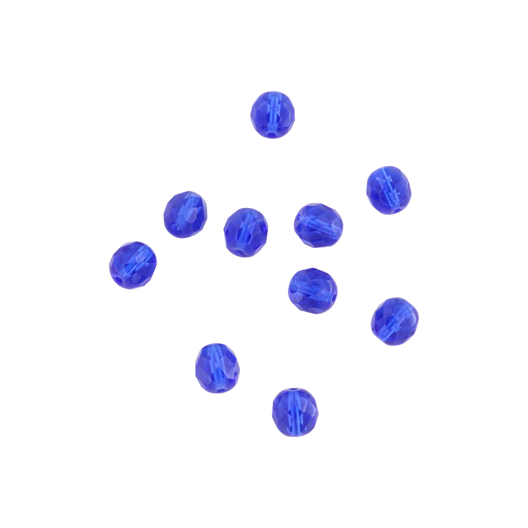 Krystalperler, preciosa beads, rund facetteret, glas, 8 mm - flere farver Preciosa