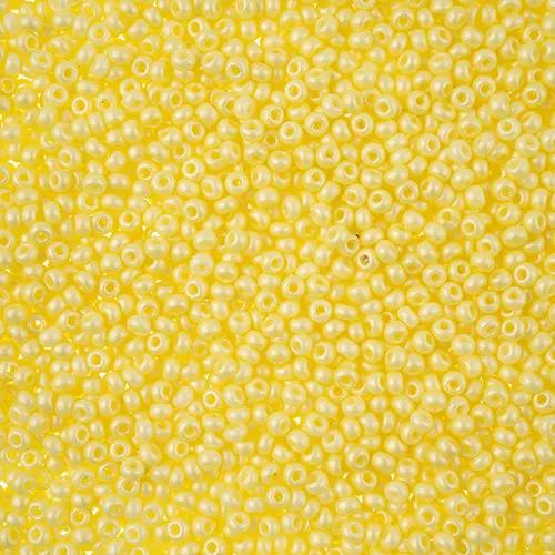 Yellow glass beads, preciosa, permalux light yellow, bulk purchase Preciosa